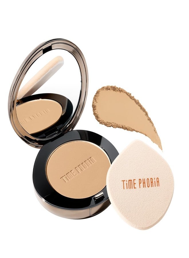 TIMEPHORIA Timeless Optima Cover-Blur Skin Perfection Powder Foundation - Full Coverage, Blur Matte Finish, 16H Oil Control, Non-Comedogenic, with Double-Sided Applicator (03 Fawn) - Image 1